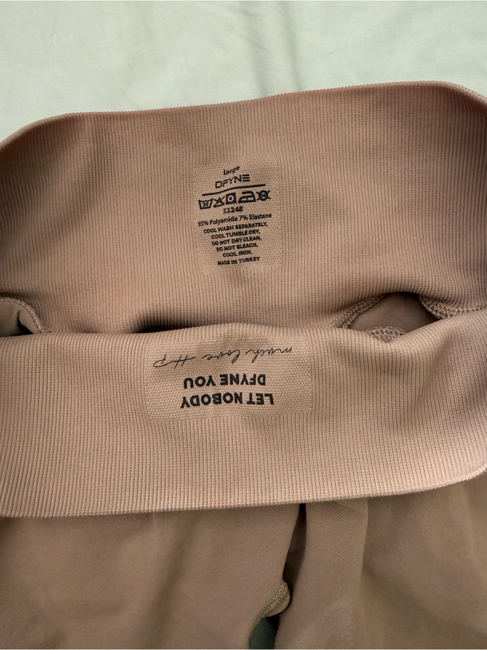DFYNE High-Rise Bike Shorts — Taupe - Picture 3 of 3